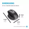 HP 930 Creator Wireless Mouse, Right-hand, Bluetooth, 3000 DPI, Silver