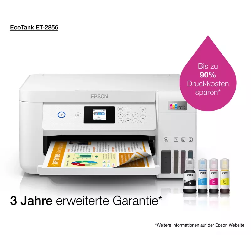 Epson EcoTank ET-2856 Inkjet A4 5760 x 1440 DPI 33 ppm Wi-Fi