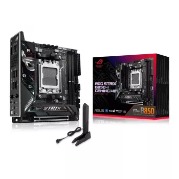Motherboard ASUS ROG STRIX B850-I GAMING WIFI, AMD B850, Socket AM5, mini ITX, 2x DDR5, Wi‑Fi 7, 2.5Gb LAN