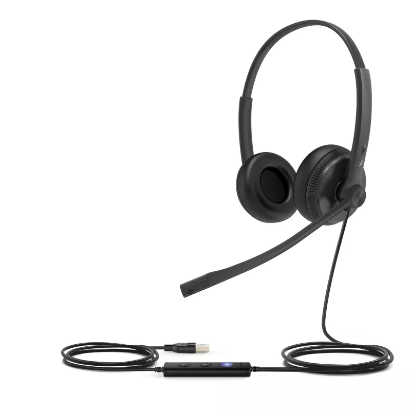 Yealink UH34 Dual Teams Headset, Wired, Office/Call center, 20 - 20000 Hz, 118 g, Headset, Black