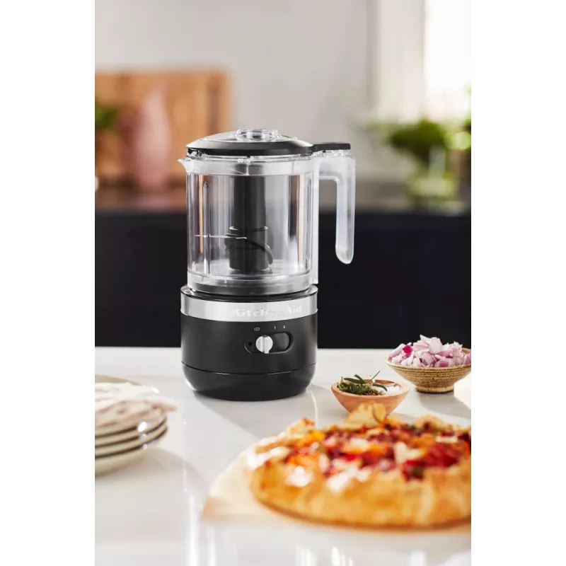 Electric food chopper KitchenAid 5KFCB519EBM 1.19 L 24 W Black Transparent