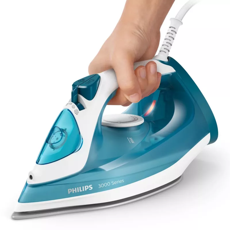 Steam iron Philips DST3011/20 — 2100 W, ceramic soleplate, 0.3 L tank, 1.9 m cord, blue