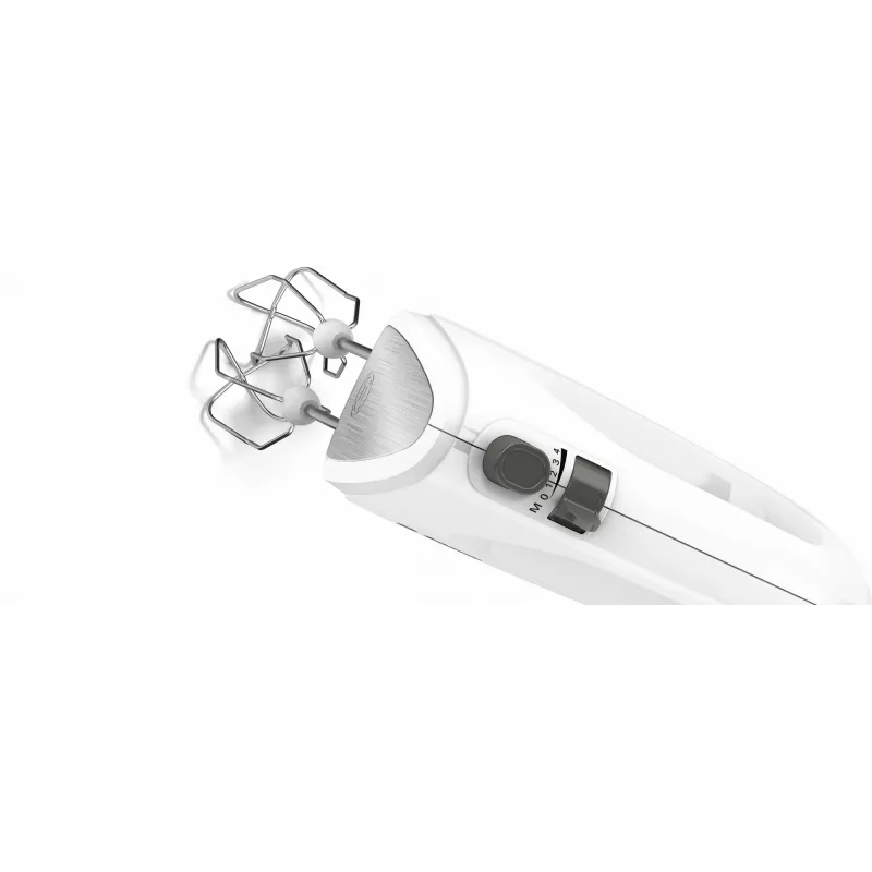 Hand mixer Bosch MFQ24200 — 400 W, 4 speeds, turbo, brushed steel/white