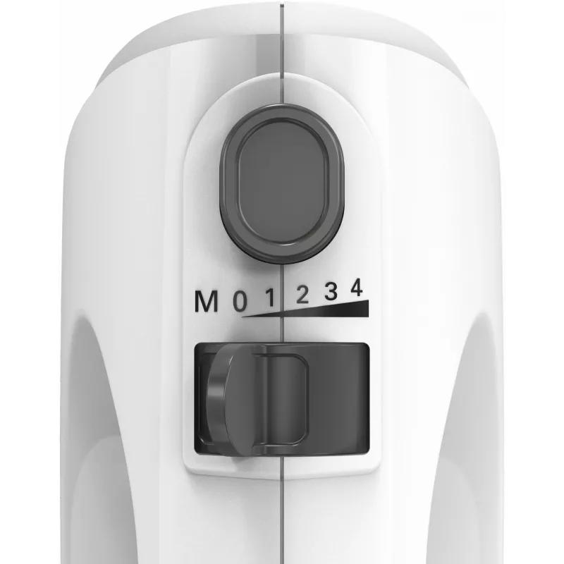 Hand mixer Bosch MFQ24200 — 400 W, 4 speeds, turbo, brushed steel/white
