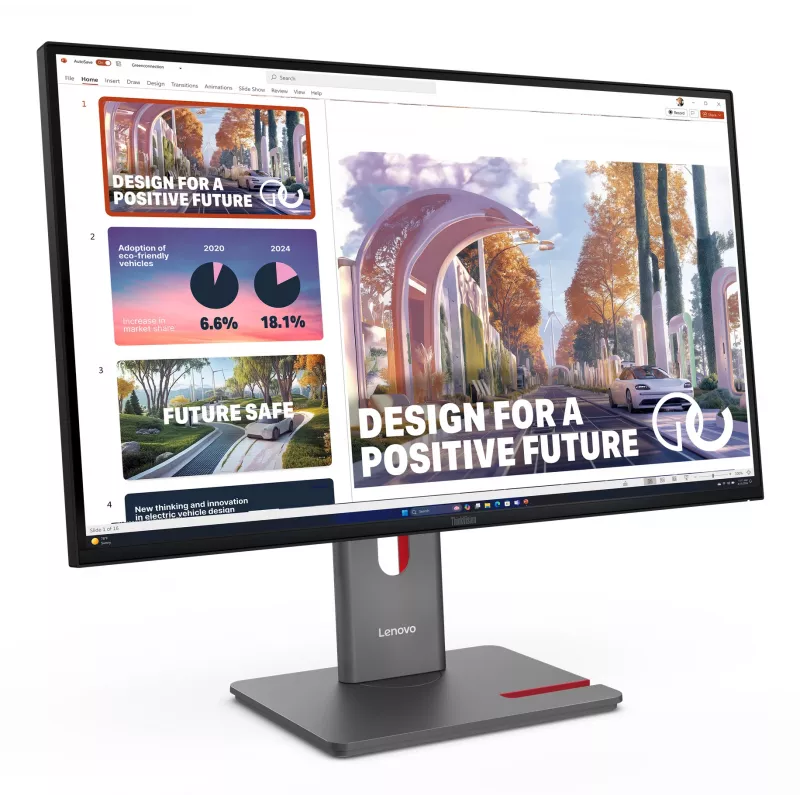 Lenovo ThinkVision P27QD-40 Monitor, 68.6 cm (27 inch), 2560 x 1440 pixels, Wide Quad HD, LED, 6 ms, Black