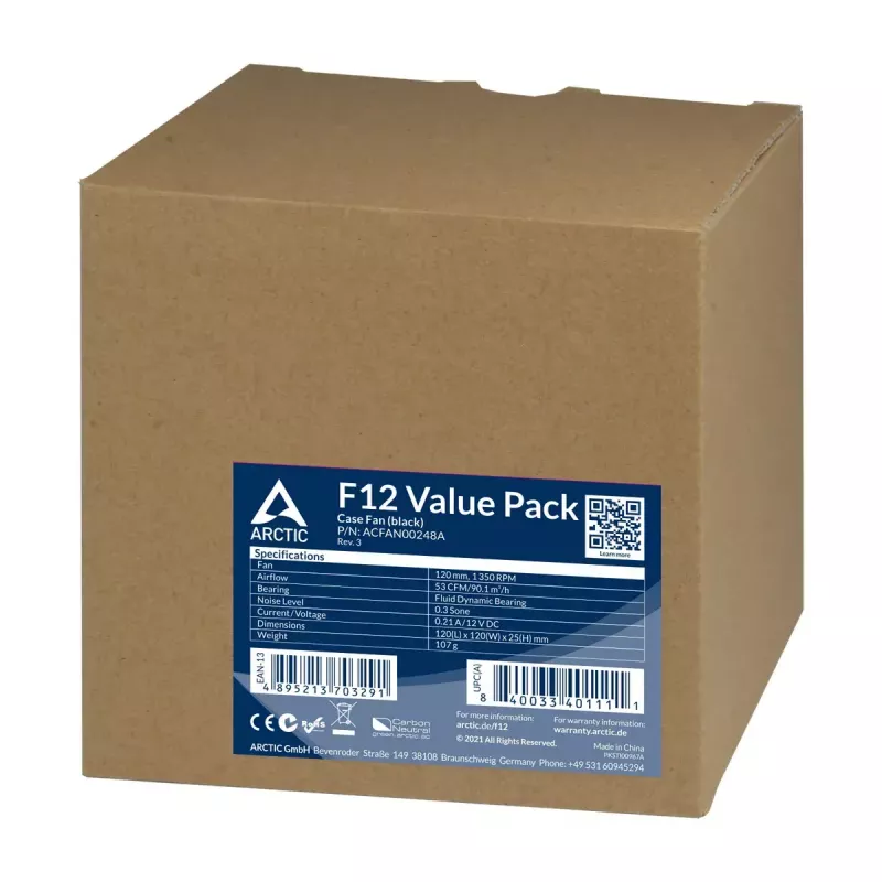 Fan ARCTIC F12 120 mm Standard Case Fan