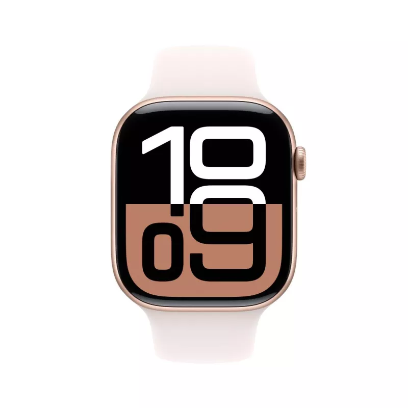 APPLE Watch Series 10 Gps 46mm Rose Gold Aluminium Case With Light Blush Sport Band - M/l