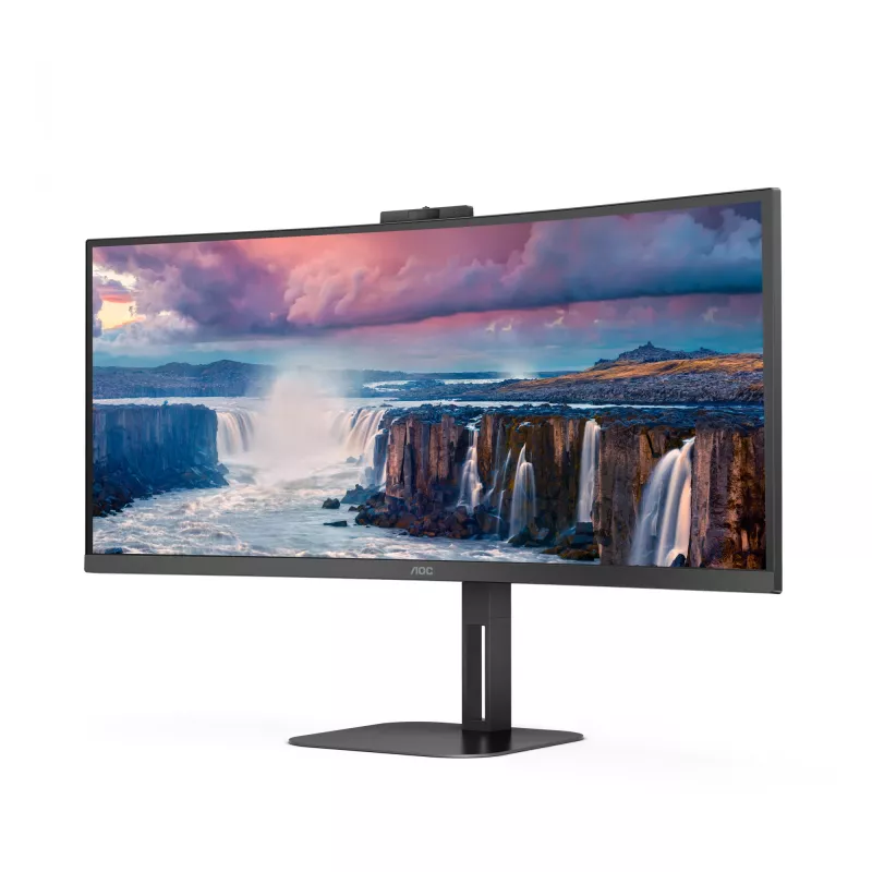 AOC V5 CU34V5CW computer monitor 86.4 cm (34 inch) 3440 x 1440 pixels Wide Quad HD LED Black