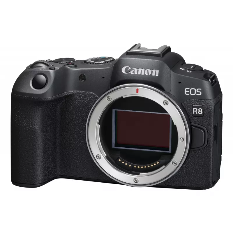 Canon EOS R8, 24.2 MP, 6000 x 4000 pixels, CMOS, 4K Ultra HD, Touchscreen, Black