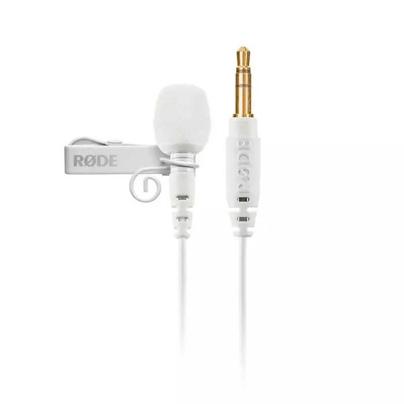Lavalier microphone RØDE LAVALIER GO — clip-on condenser, omnidirectional, 3.5 mm, 20–20000 Hz, white/black