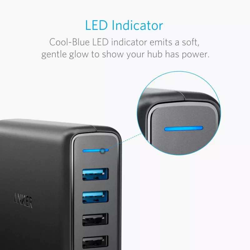 ANKER Powerport Speed 5 2x Quick Charge 3.0 Eu Black