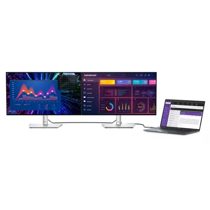 DELL UltraSharp U2424HE computer monitor 60.5 cm (23.8 inch) 1920 x 1080 pixels Full HD LCD Black, Silver