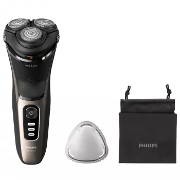 Electric shaver Philips 3000 Series S3242/12 — 3-head rotary, Wet & Dry, 60 min runtime, Lithium-Ion