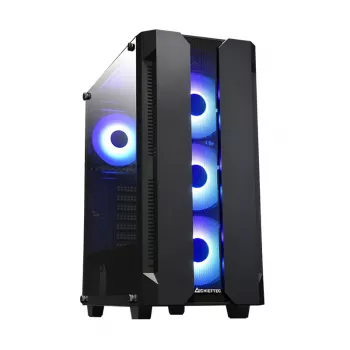 PC case CHIEFTEC GS-01B-OP Tower Black — tempered glass, RGB fans, supports ATX/Micro-ATX, GPU up to 320 mm