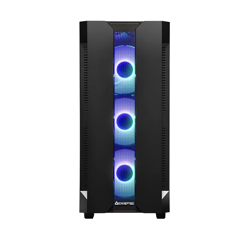 PC case CHIEFTEC GS-01B-OP Tower Black — tempered glass, RGB fans, supports ATX/Micro-ATX, GPU up to 320 mm