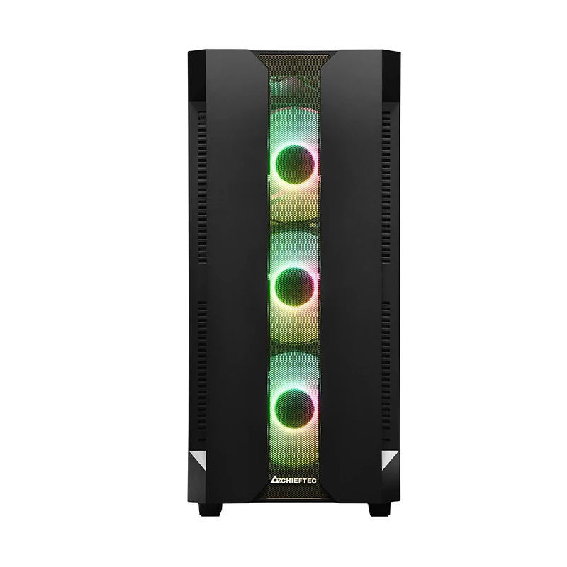 PC case CHIEFTEC GS-01B-OP Tower Black — tempered glass, RGB fans, supports ATX/Micro-ATX, GPU up to 320 mm