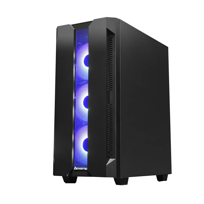 PC case CHIEFTEC GS-01B-OP Tower Black — tempered glass, RGB fans, supports ATX/Micro-ATX, GPU up to 320 mm