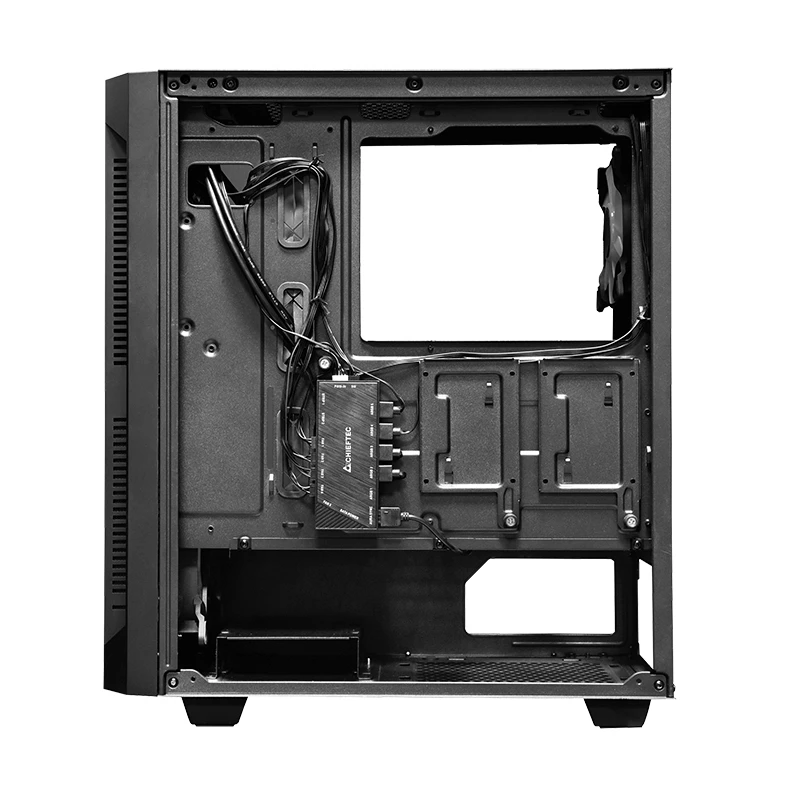 PC case CHIEFTEC GS-01B-OP Tower Black — tempered glass, RGB fans, supports ATX/Micro-ATX, GPU up to 320 mm