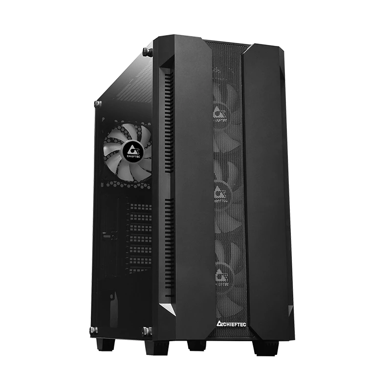 PC case CHIEFTEC GS-01B-OP Tower Black — tempered glass, RGB fans, supports ATX/Micro-ATX, GPU up to 320 mm