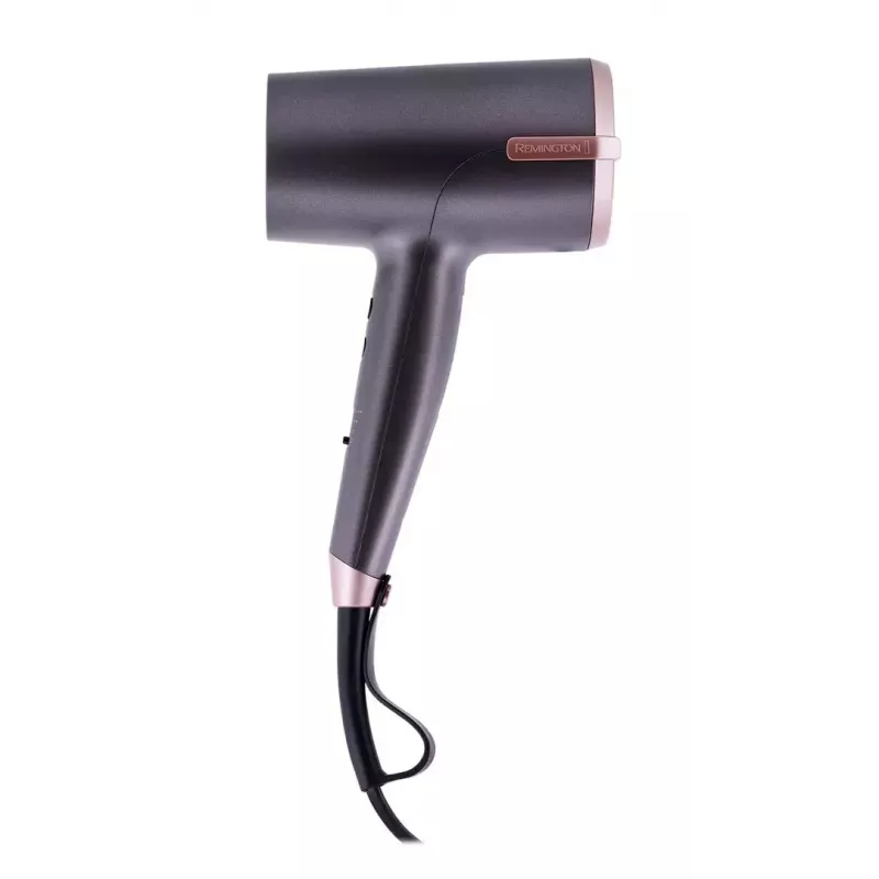 Hair dryer Remington D6077 2000 W, ionic function, cool shot, diffuser, 3 temperature settings, grey/bronze
