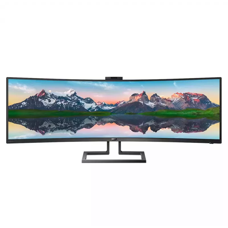 Philips P Line 32:9 SuperWide curved LCD display 499P9H/00, 124 cm (48.8 inch), 5120 x 1440 pixels, UltraWide Dual Quad HD, LCD, 5 ms, Black
