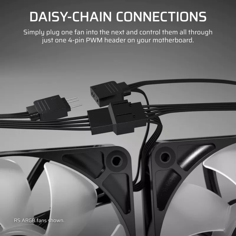 Fan Corsair RS120 12 cm Black 420-2100 RPM 0.2-4.15 mmH2O