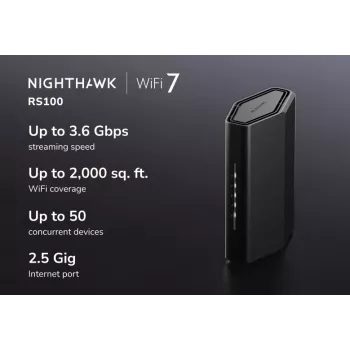 NETGEAR Nighthawk wireless router 2.5 Gigabit Ethernet Dual-band (2.4 GHz / 5 GHz) Black