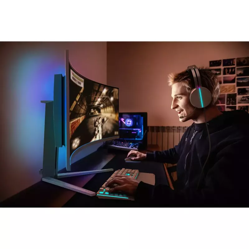 Philips Evnia 8000 49M2C8900L/00 computer monitor 124.2 cm (48.9 inch) 5120 x 1440 pixels Dual QHD QD-OLED White