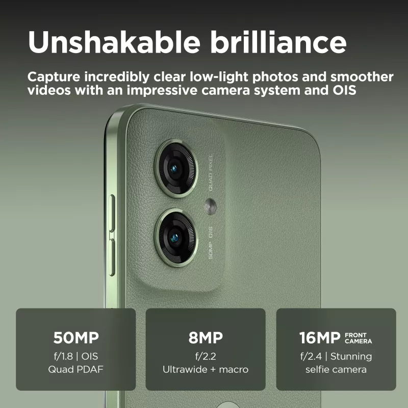 Motorola moto g55 5G 16.5 cm (6.49 inch) Dual SIM Android 14 USB Type-C 8 GB 256 GB 5000 mAh Green