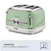 Ariete Vintage 156 4-Slice Toaster, 1600 W, Light Green