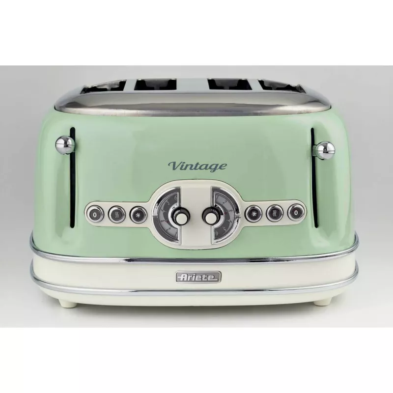 Ariete Vintage 156 4-Slice Toaster, 1600 W, Light Green
