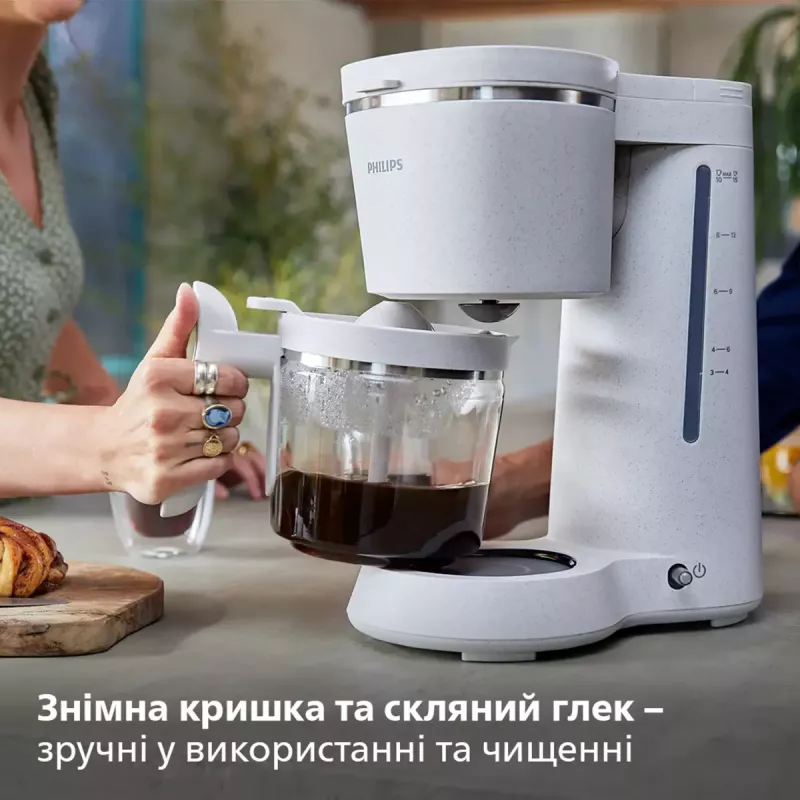 Philips Eco Conscious Edition HD5120/00 Drip Filter Coffee Machine, 1.2 L