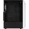 PC Case AEROCOOL Bionic Midi Tower White — ATX, Tempered Glass, 2x3.5 inch bays, 6x2.5 inch, 297 mm GPU, Blue LED