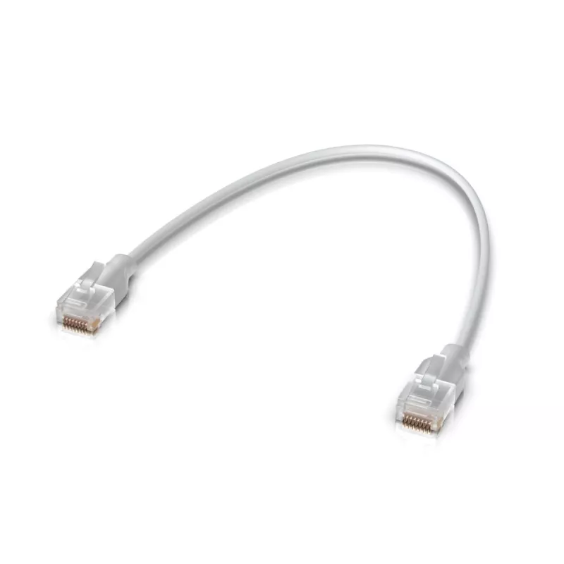 Ethernet patch cable UBIQUITI UACC-Cable-Patch-EL 0.3 m Cat6 2.5Gbps PoE++ white