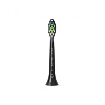 Toothbrush replacement heads Philips HX6064/88 Optimal White — 4 pcs, black, medium bristles, 62,000 movements/min