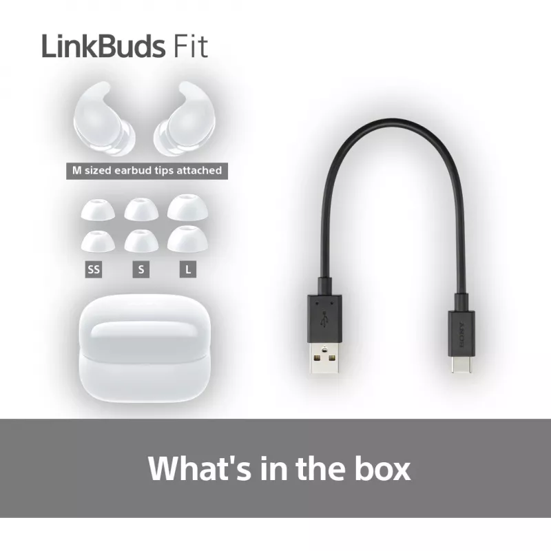 Sony LinkBuds Fit WFLS910NW headphones/headset Wireless In-ear Calls/Music Bluetooth White