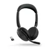 Jabra Evolve2 65 Flex - Link380a MS Stereo, Wired & Wireless, 20 - 20000 Hz, Office/Call center, 136 g, Headset, Black