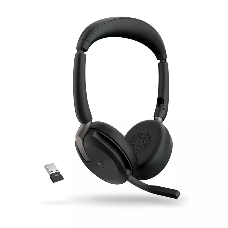 Jabra Evolve2 65 Flex - Link380a MS Stereo, Wired & Wireless, 20 - 20000 Hz, Office/Call center, 136 g, Headset, Black