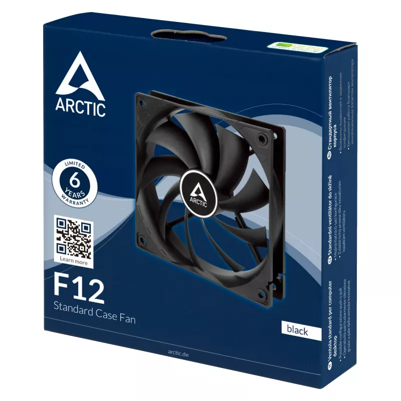 ARCTIC F12 - 120 mm Standard Case Fan, Fan, 12 cm, 0 RPM, 1350 RPM, 0.3 sone, 90.1 m³/h