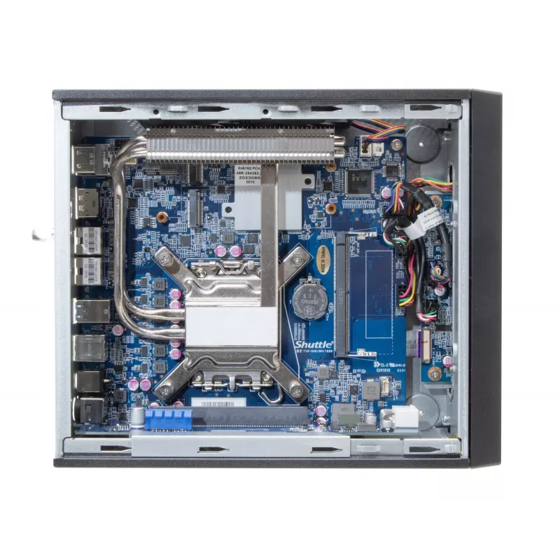Shuttle XPС slim XPC slim Barebone XH610G2 - S1700, Intel H610, 1xDP, 2xHDMI, 2 PCIe Slots (1x 16X & 1x X1), 2x Intel LAN (1G + 2.5G), 8x USB, 1x 2.5 inch, 3x M.2, 24/7 permanent operation