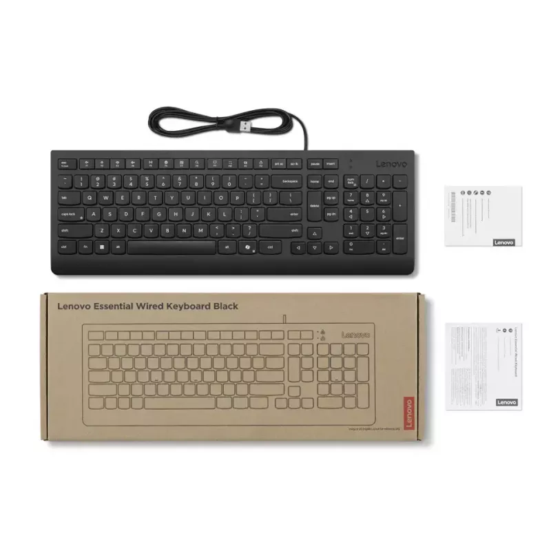 Keyboard Lenovo 4Y41R64681 Full-size (100%) Wired USB Nordic Black — Home/Office