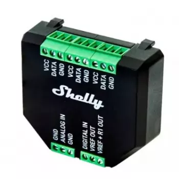 Built-in Temperature Sensor Shelly Plus Add-On — wired indoor/outdoor sensor, -20–40°C, 37×42×15 mm