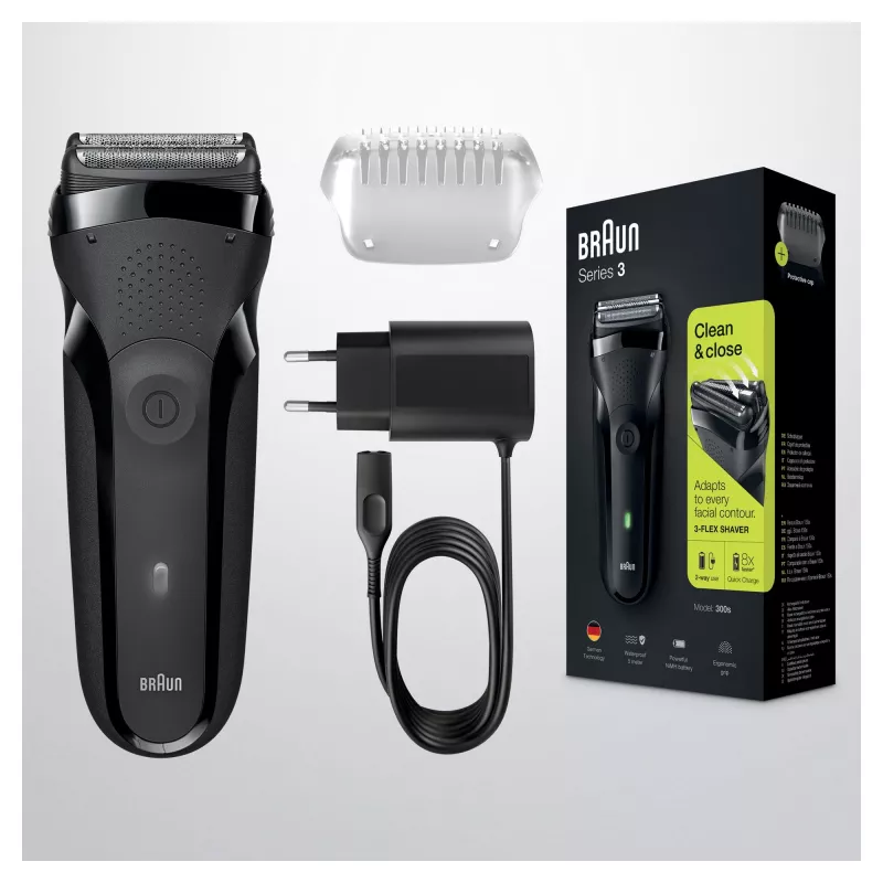 Braun Series 3 Shave&Style 300BT Electric Shaver, Razor for Men, Black