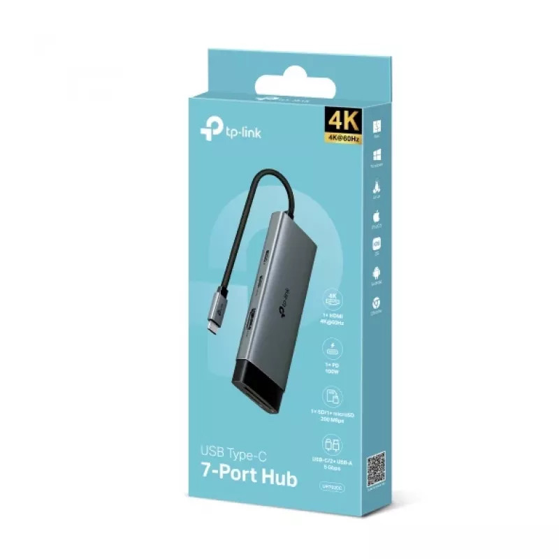 TP-Link UH7020C interface hub USB 3.2 Gen 1 (3.1 Gen 1) Type-C 5000 Mbit/s
