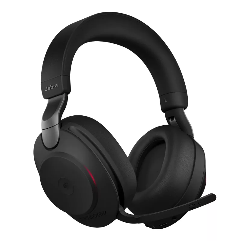 Jabra Evolve2 85 - Link380c MS Stereo Stand, Black, Wired & Wireless, Office/Call center, 20 - 20000 Hz, 286 g, Headset, Black