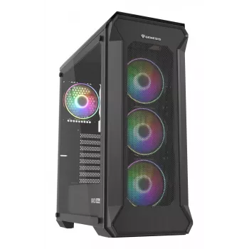 GENESIS Irid 505 ARGB Midi Tower Black, Transparent