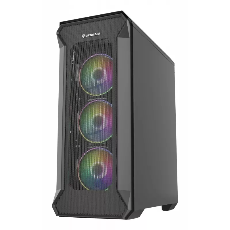 GENESIS Irid 505 ARGB Midi Tower Black, Transparent