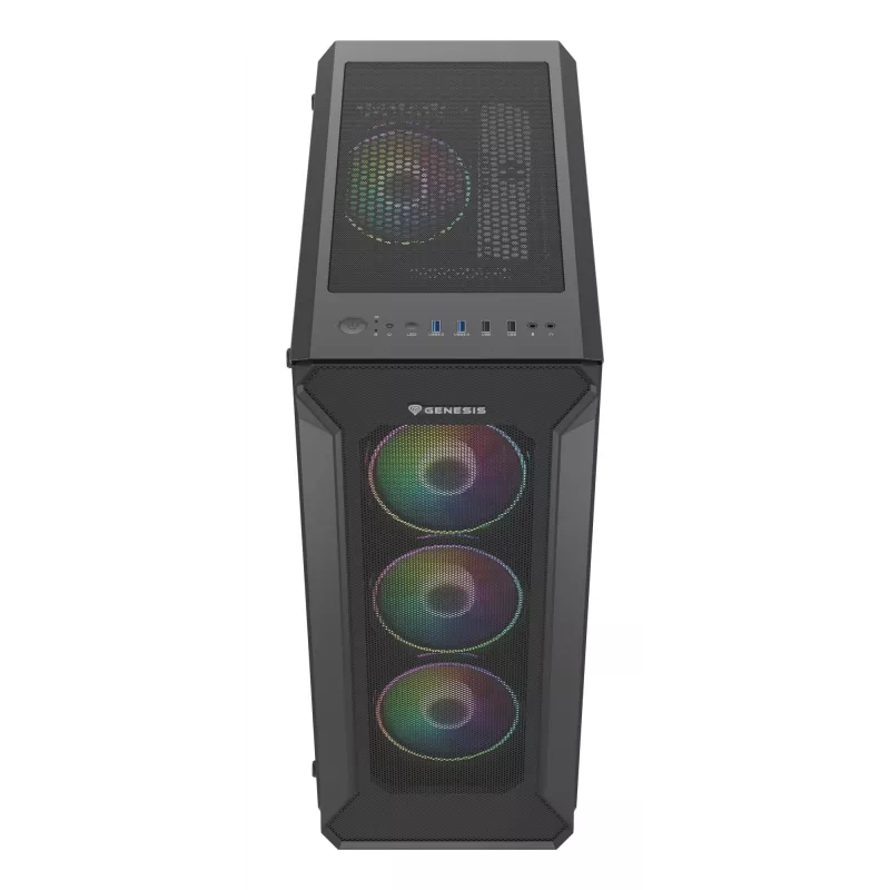 GENESIS Irid 505 ARGB Midi Tower Black, Transparent