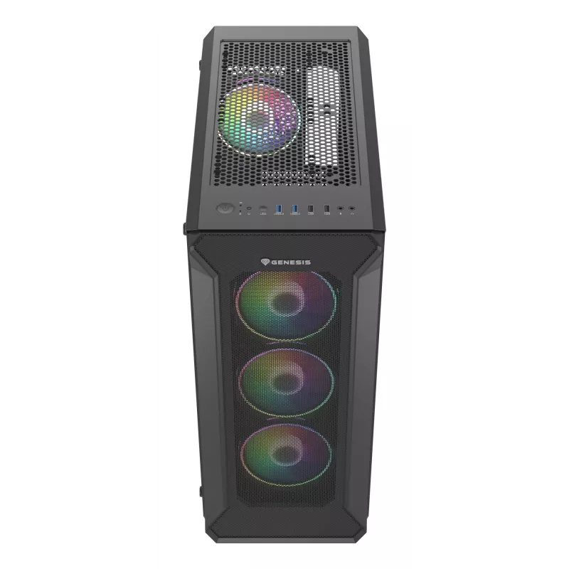 GENESIS Irid 505 ARGB Midi Tower Black, Transparent