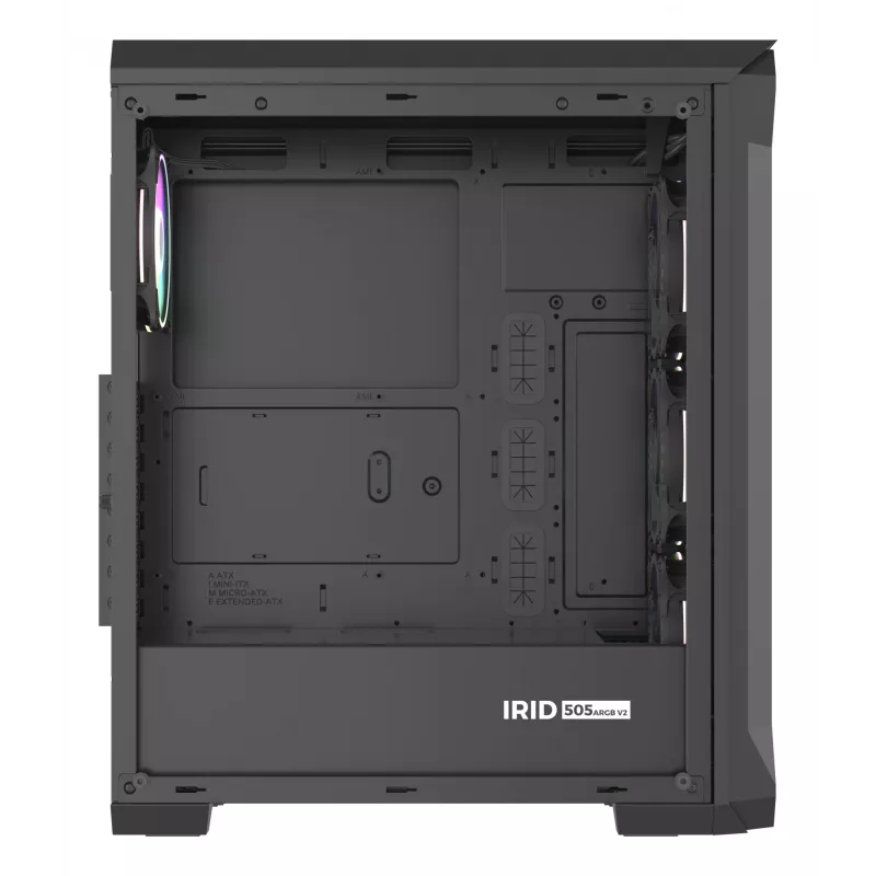 GENESIS Irid 505 ARGB Midi Tower Black, Transparent